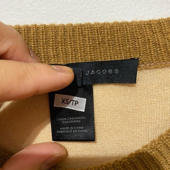 100% Cashmere Colorblocked Marc By Marc Jacobs Cardigan Sweater - Picture 2 of 8